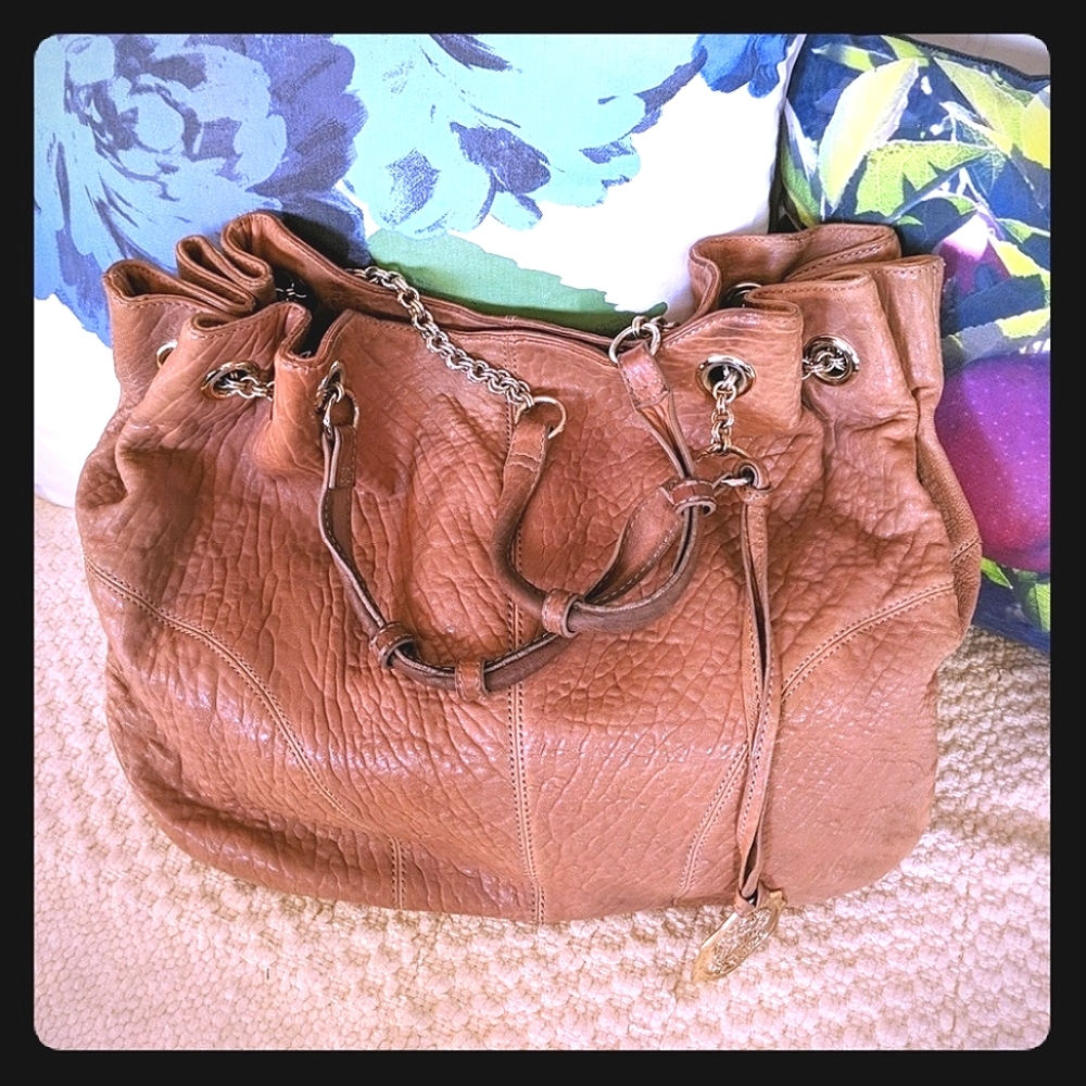 Vince Camuto butter-soft leather bag cognac large